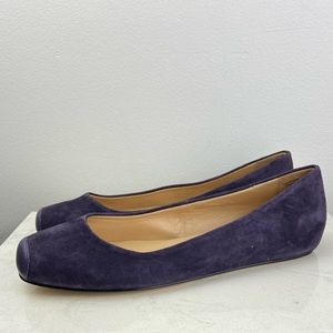 Talbots Dark Purple Suede Leather Ballerina Flats